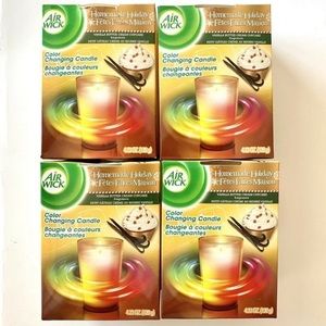 4 x Air Wick Color Changing Candle Vanilla Butter Cream Cupcake Holiday Scented